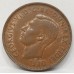AUSTRALIA 1950 . HALF 1/2  PENNY . VARIETY . WEAK STRIKE
